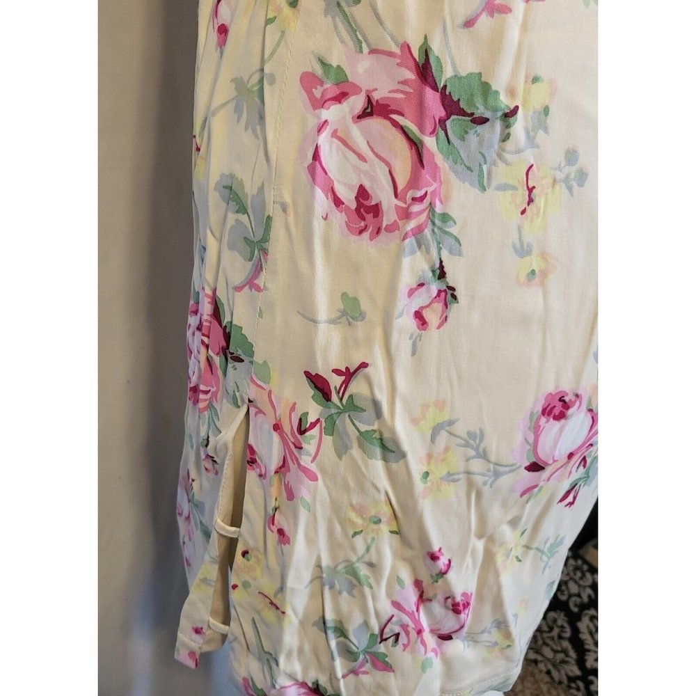 Zara Dress, Floral, Size Medium, Midi w/ Side Slits, Short Sleeve Yellow, NWOT - Picture 4 of 7